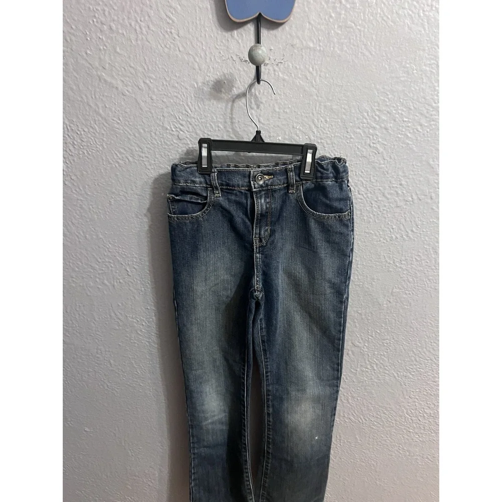Childrens Place Boys Size 10 Bootcut Denim Blue Jeans Adjustable Waist